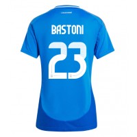 Italy Alessandro Bastoni #23 Replica Home Shirt Ladies Euro 2024 Short Sleeve